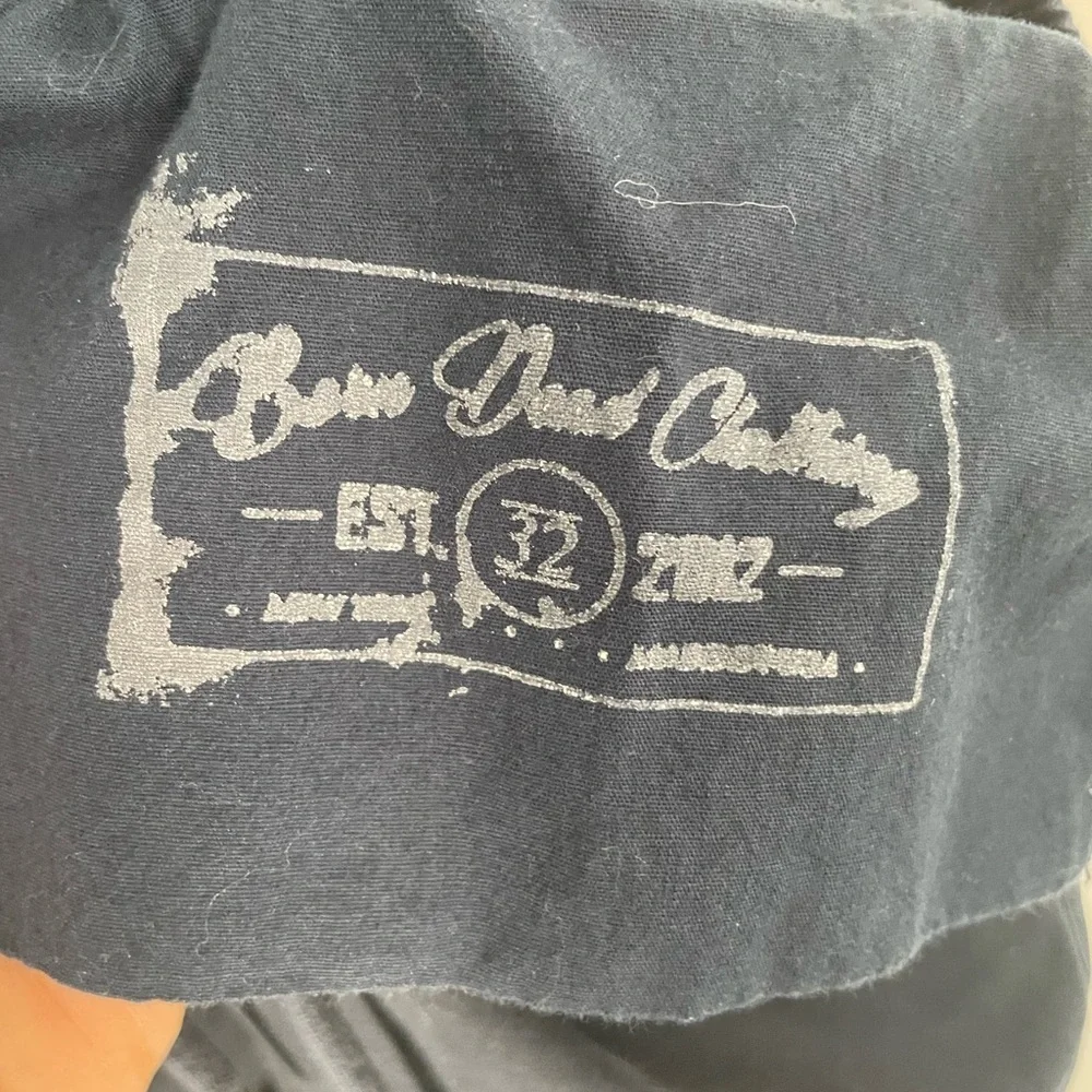 Men's Navy Born Dead Clothing Shorts with Snake Embroidery in size 32